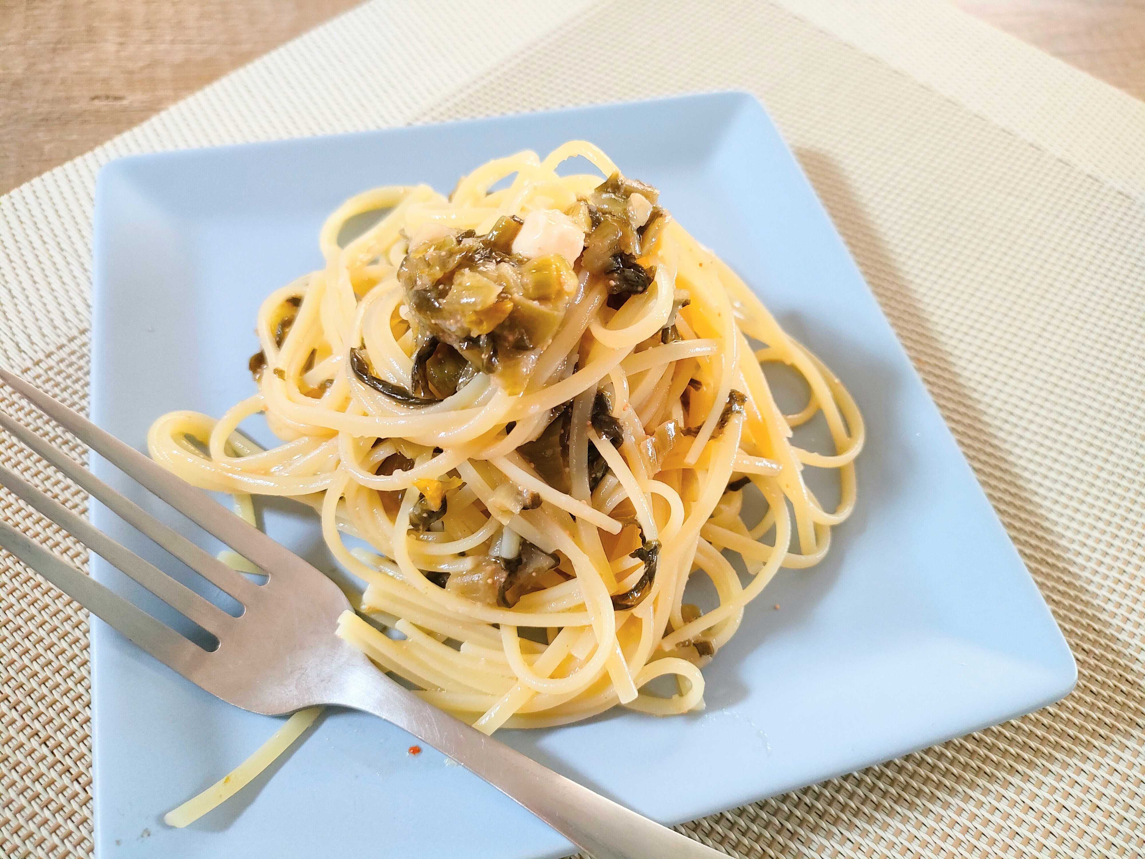 高菜明太チーズパスタ