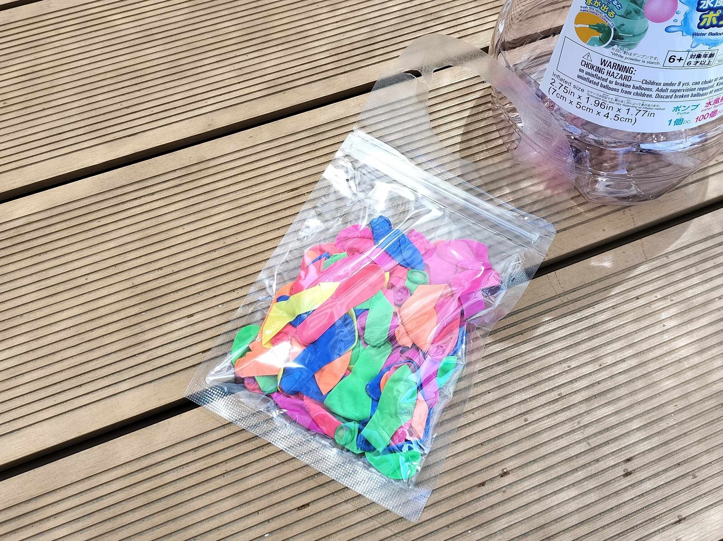 100個の水風船つき