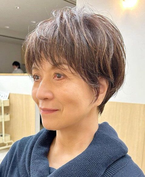 ふんわり立体感のあるデザイン!ニュアンスショート