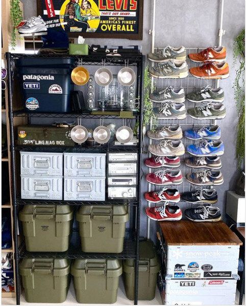 まるでお店！お気に入りの靴はディスプレイ方式で