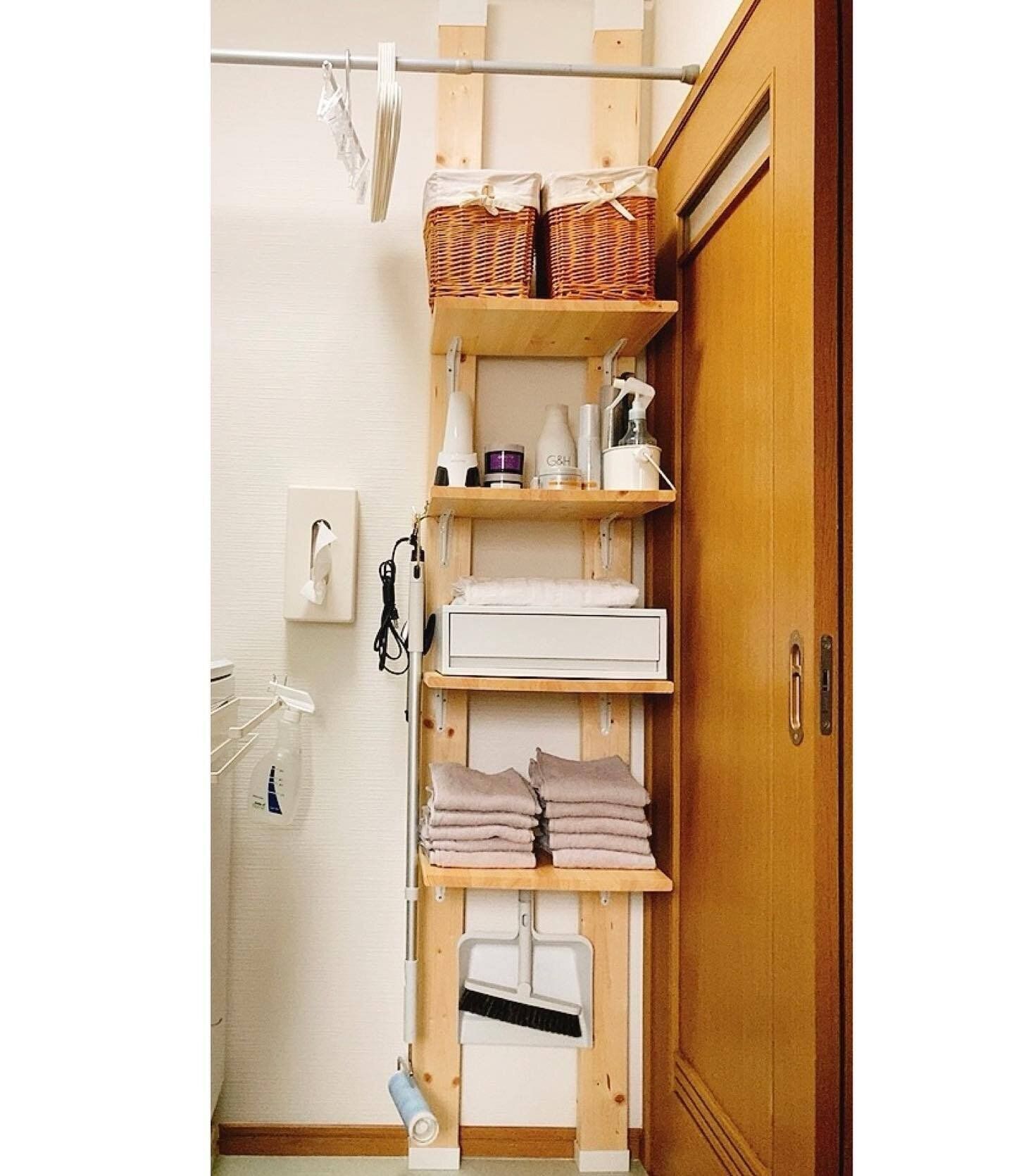 洗面所にオリジナルの収納棚をつくれる！