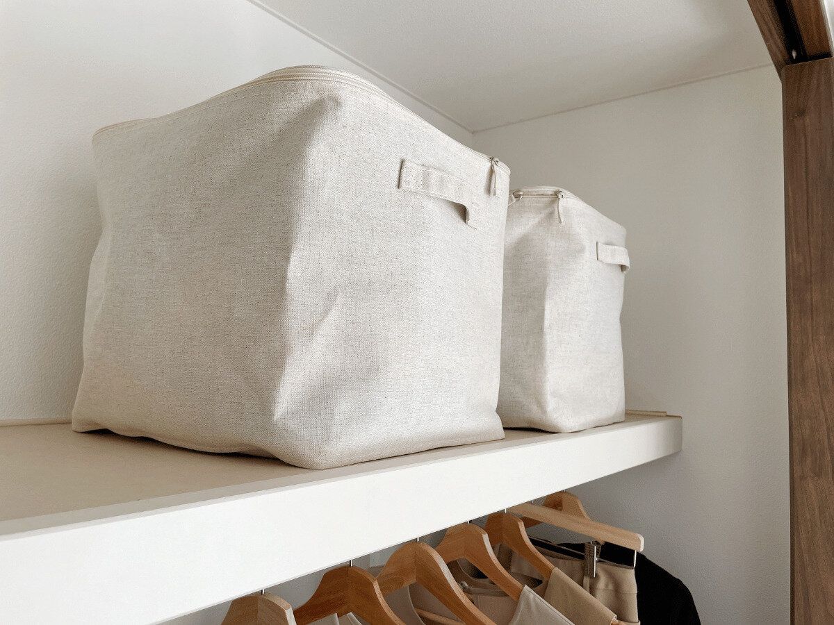 ポリエステル麻 ソフトボックス フタ式 L/無印良品