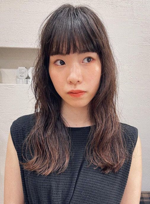 パーマの残りが丁度いい!ゆるっとセミロング