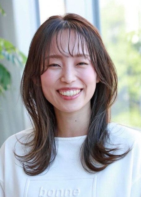 2Wayスタイリングが可能!外ハネセミロング