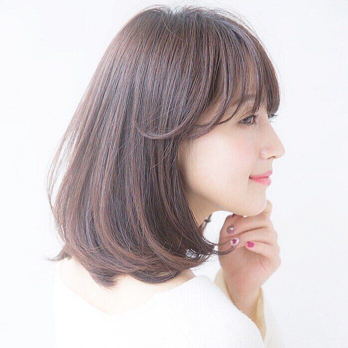 40代女性に似合うボブ!丸みのあるロングボブ