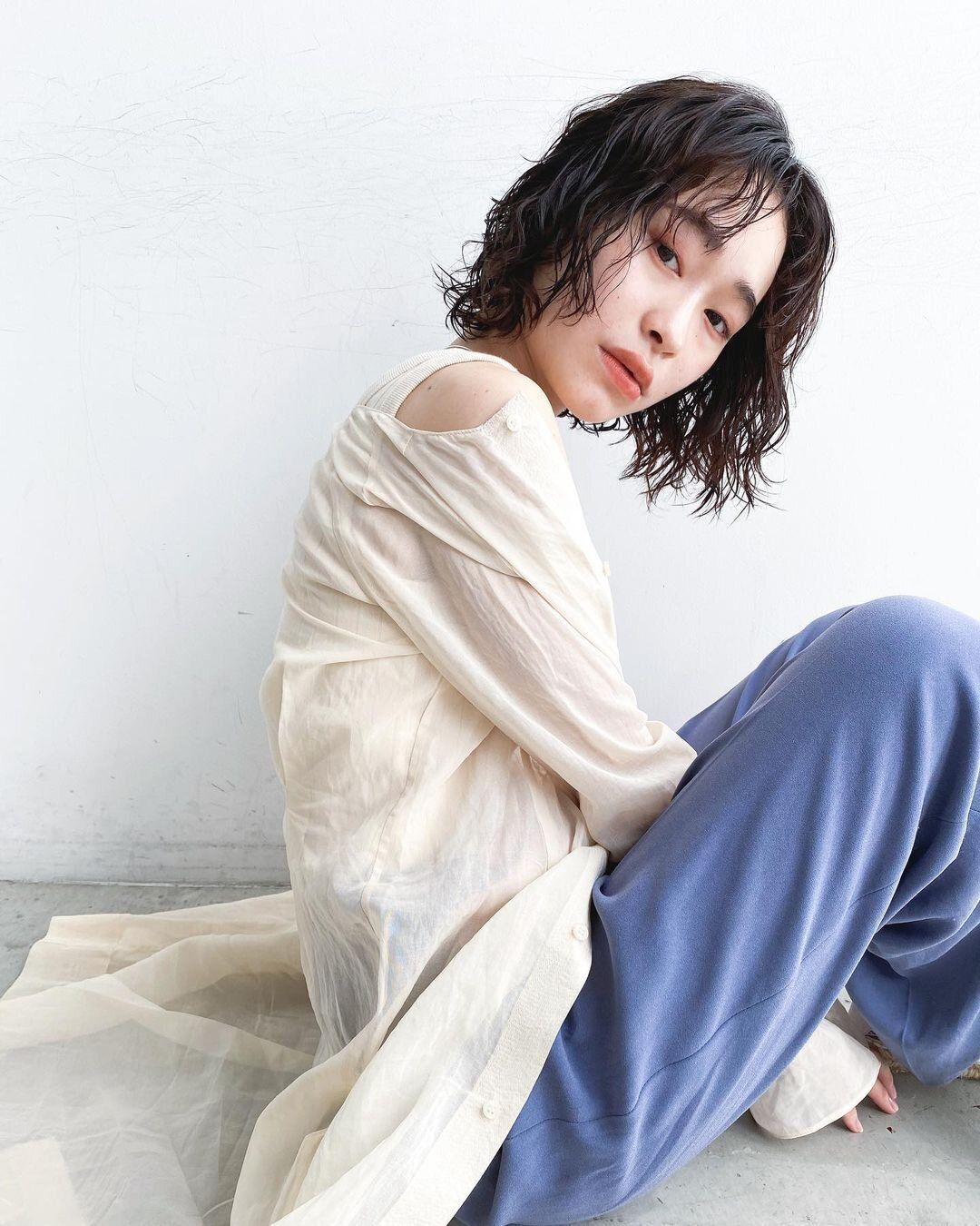 40代女性に似合うボブ!スタイリングが簡単なエッジボブ