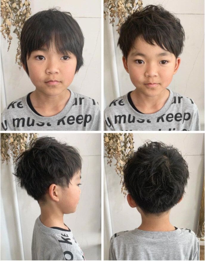 おしゃれ小学生男子の髪型・ヘアカタログ。クセを生かしたパーマ風カット