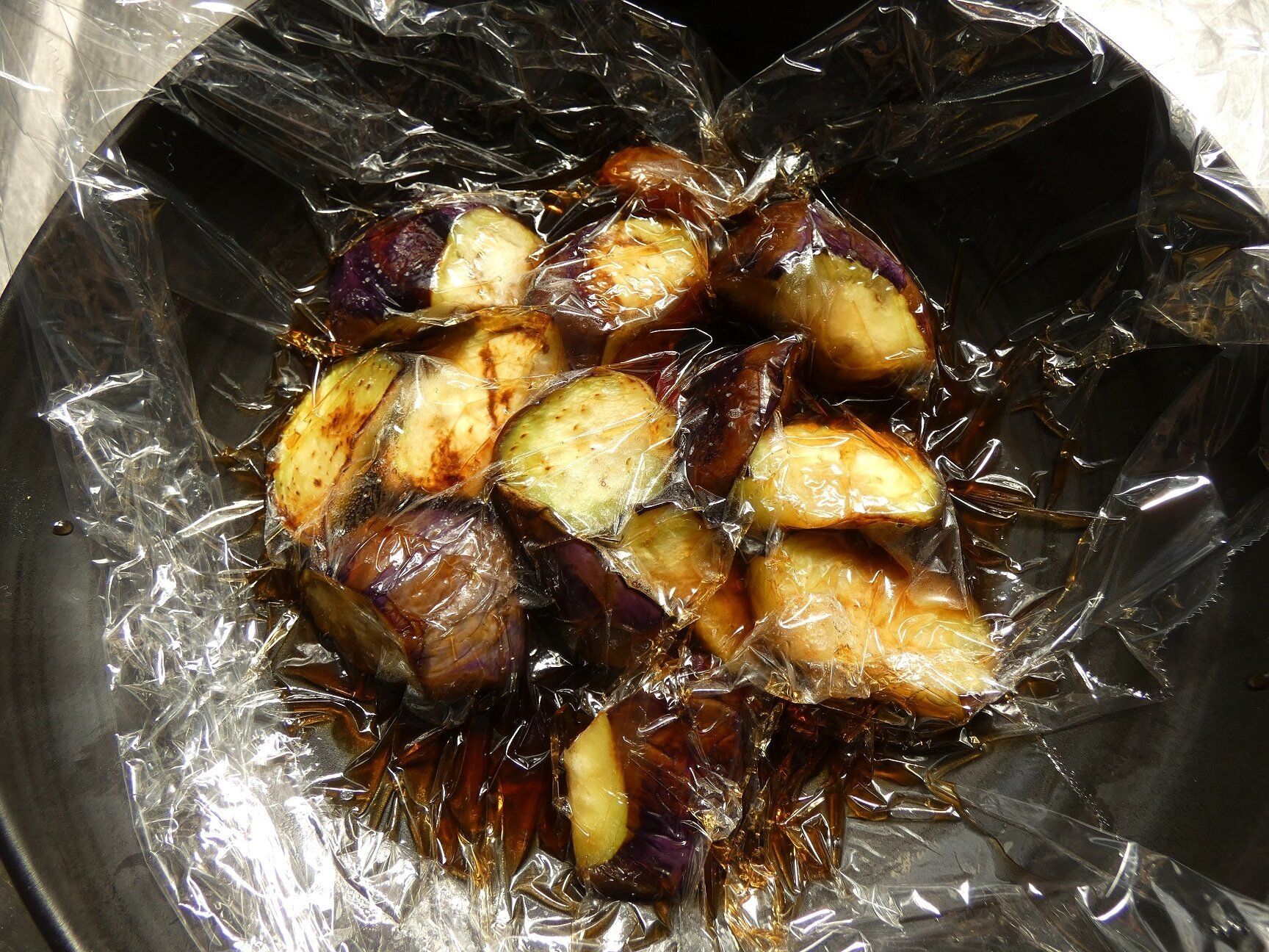 ナスのニンニクめんつゆ漬け3