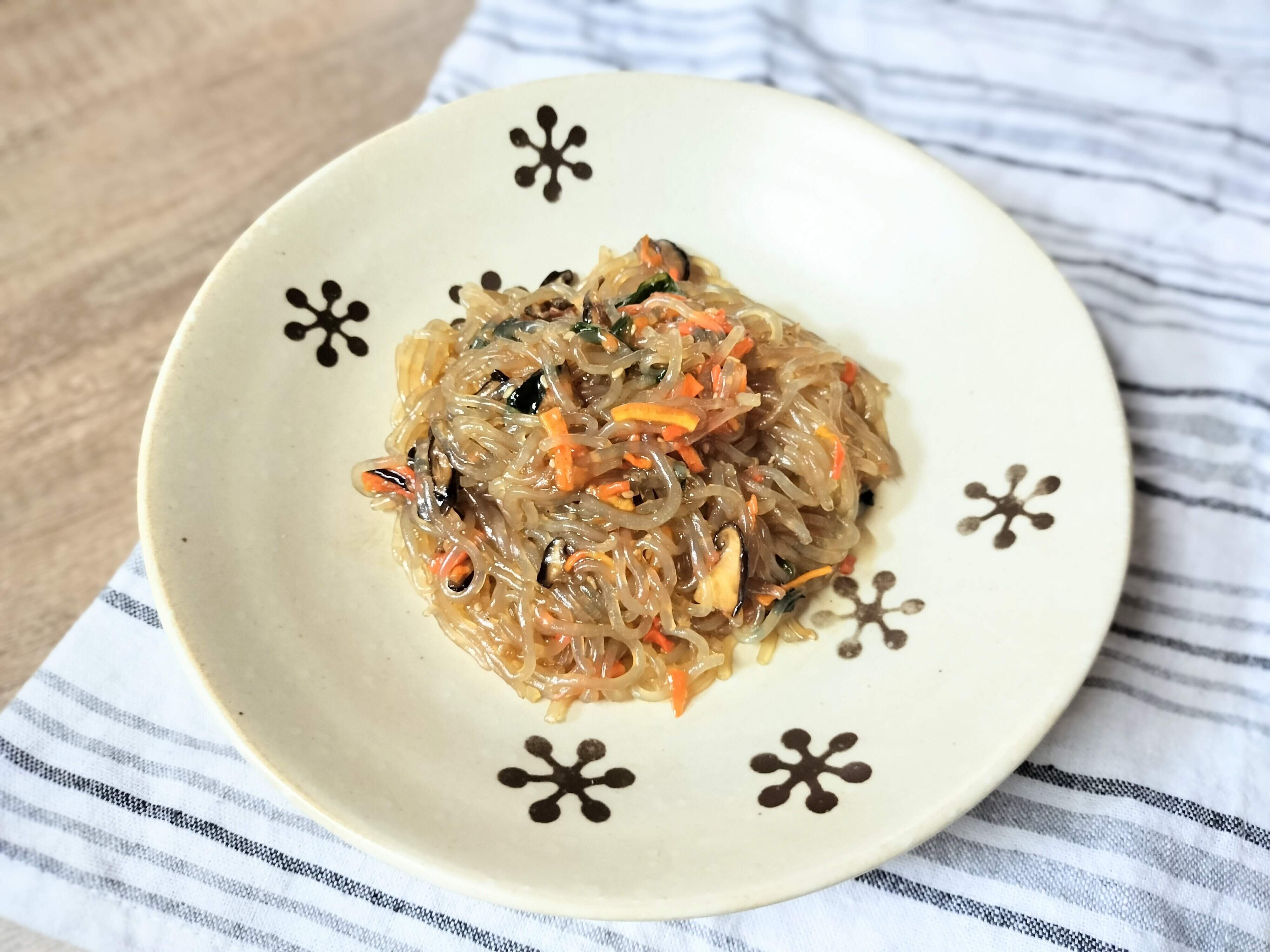 調理した韓国チャプチェ