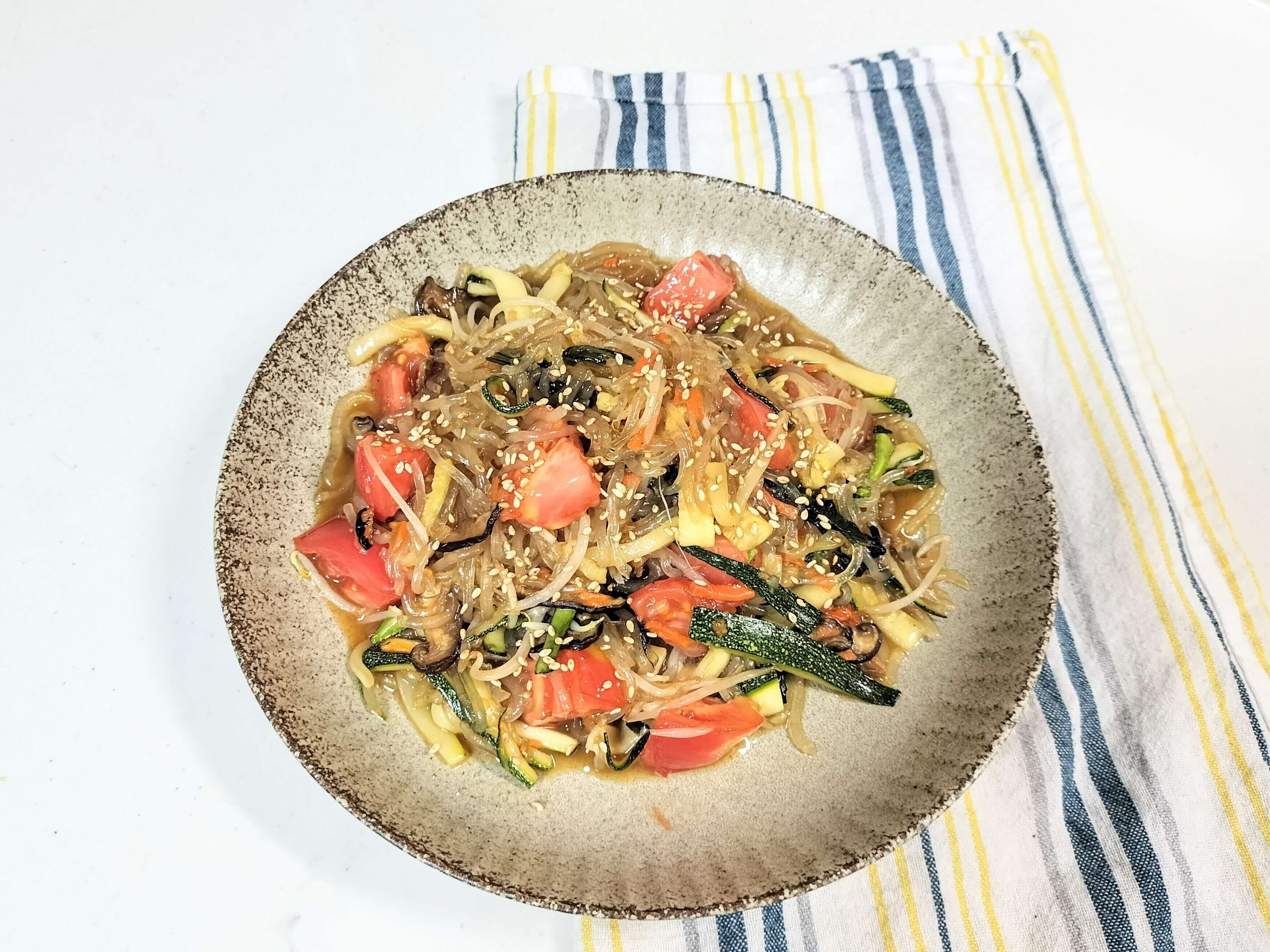 夏野菜たっぷりチャプチェ