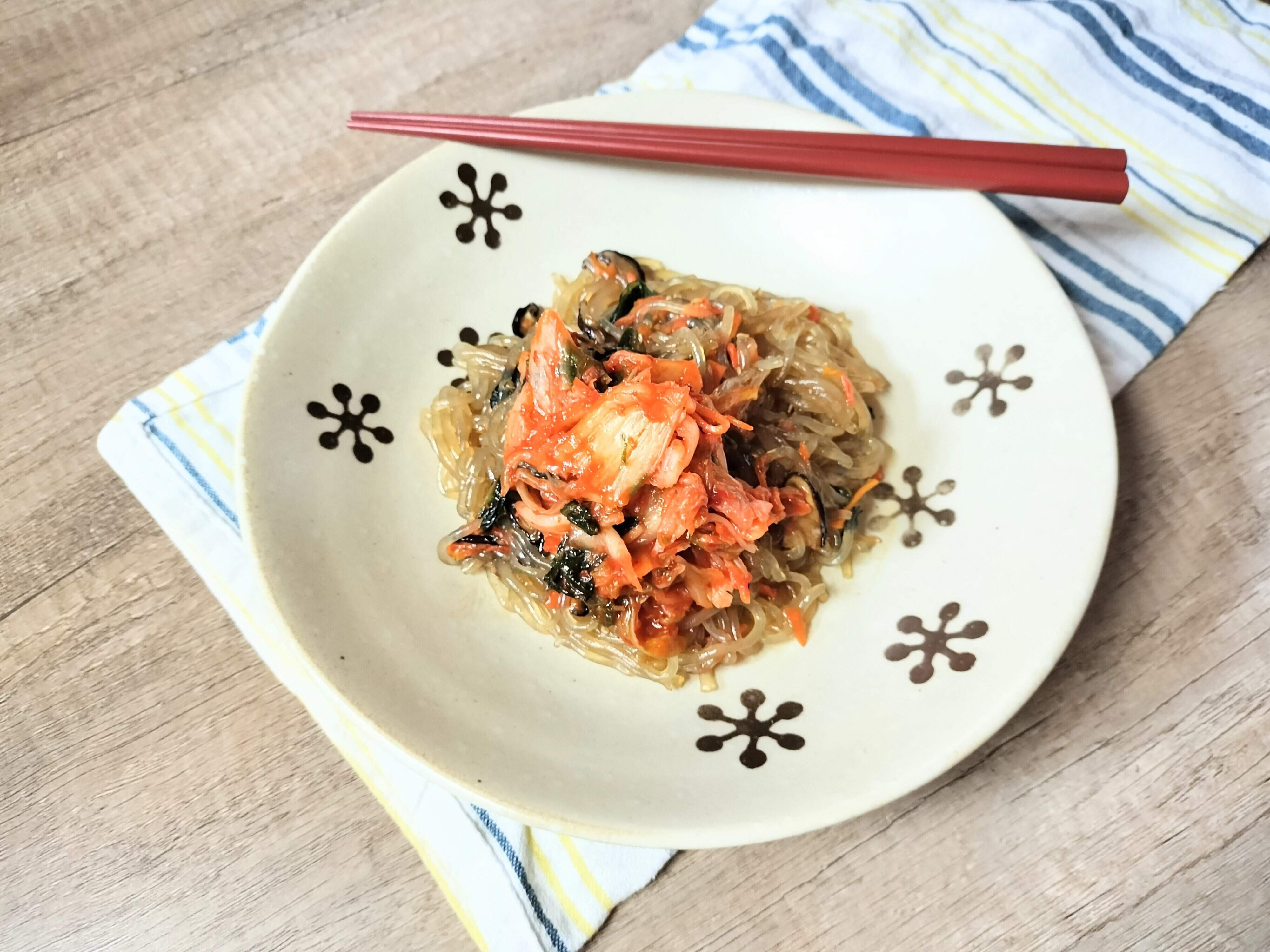 キムチのっけチャプチェ