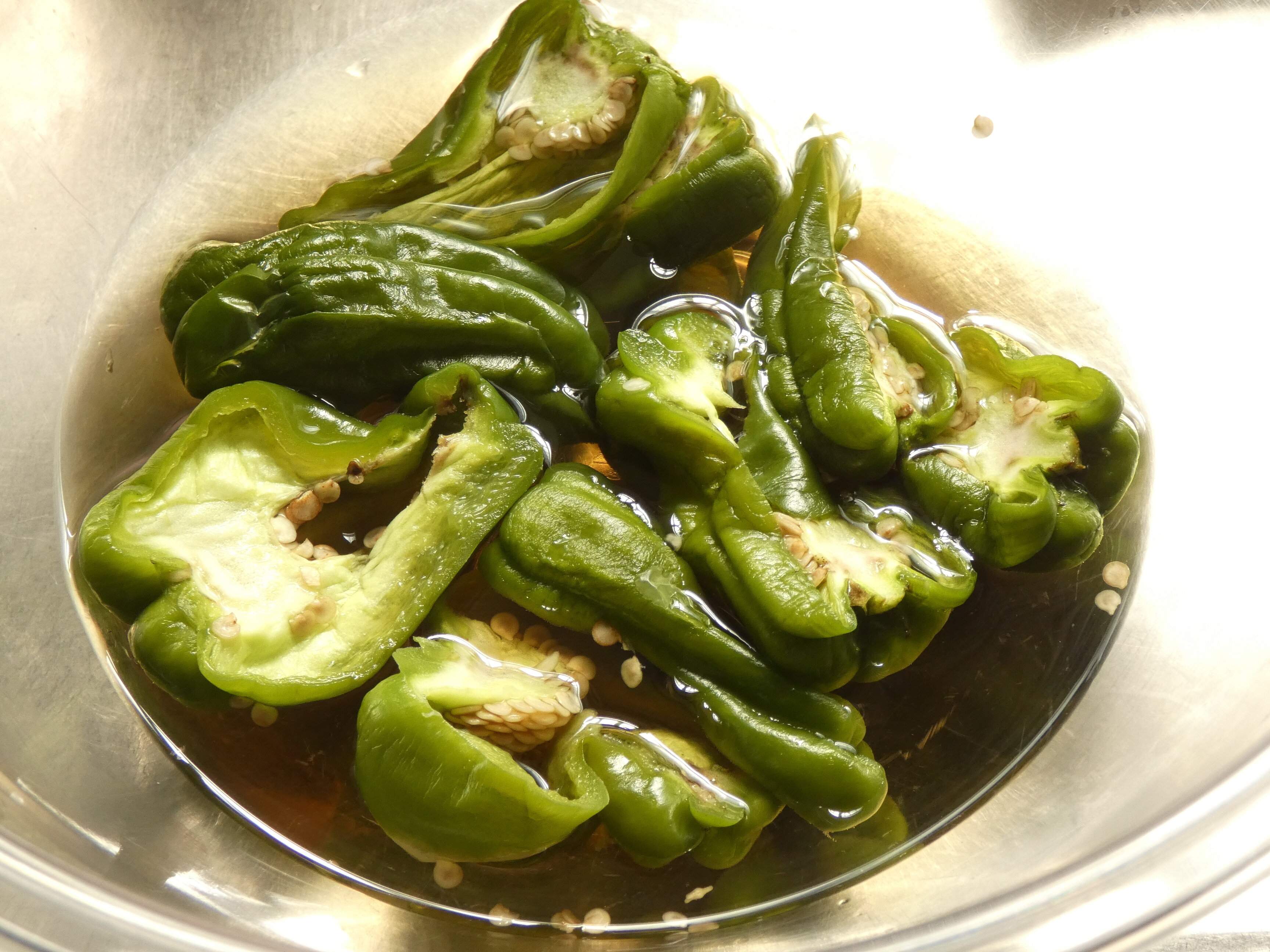 ピーマンのだし漬け