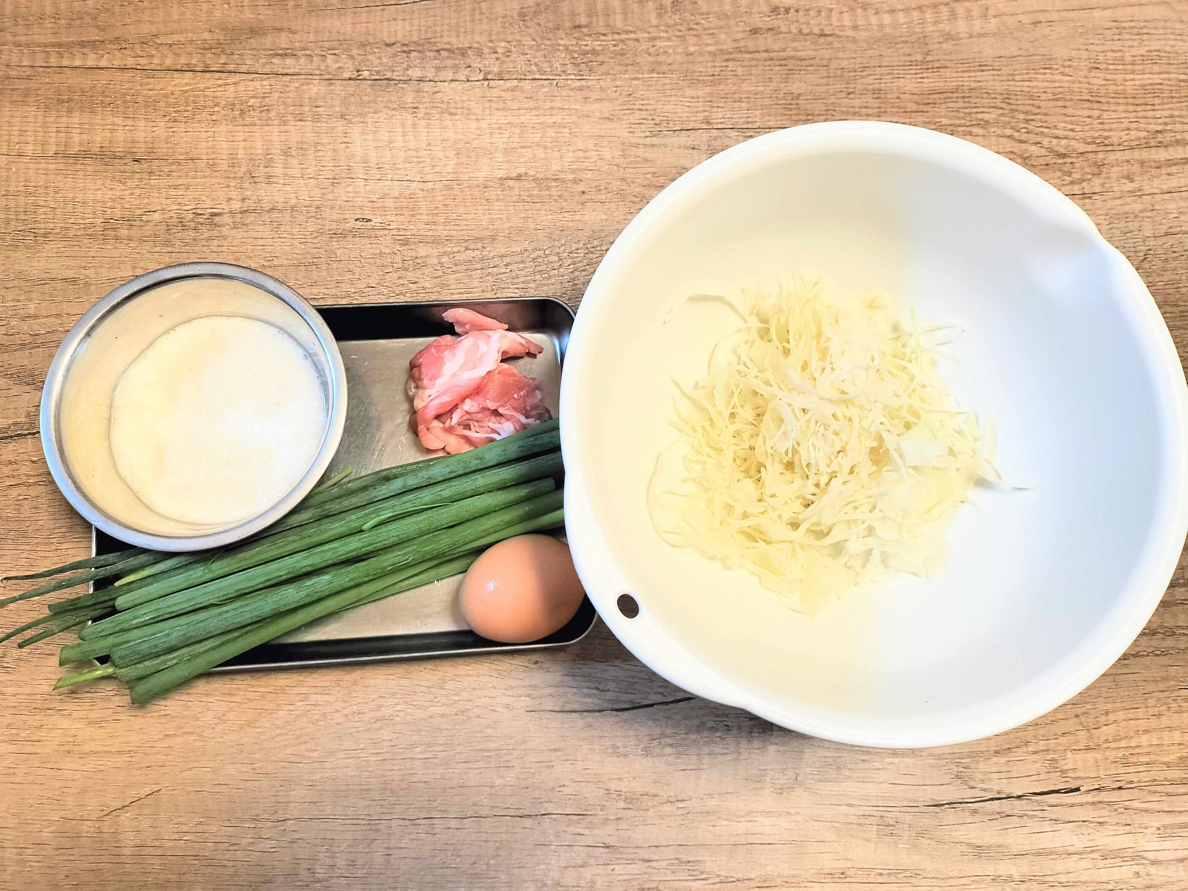 ネギとろろ焼きの材料