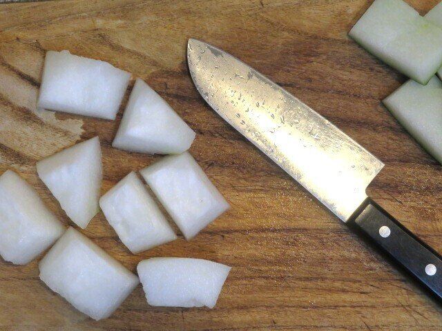 皮をむき切ったところ