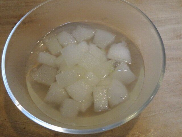 ゆでた直後。このあと冷やします