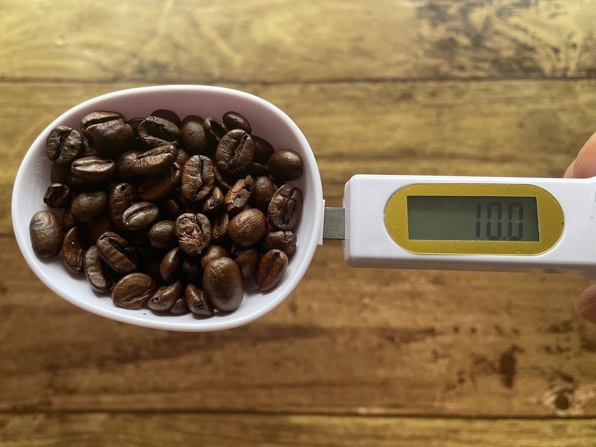 コーヒー豆やシリアルの計量に便利