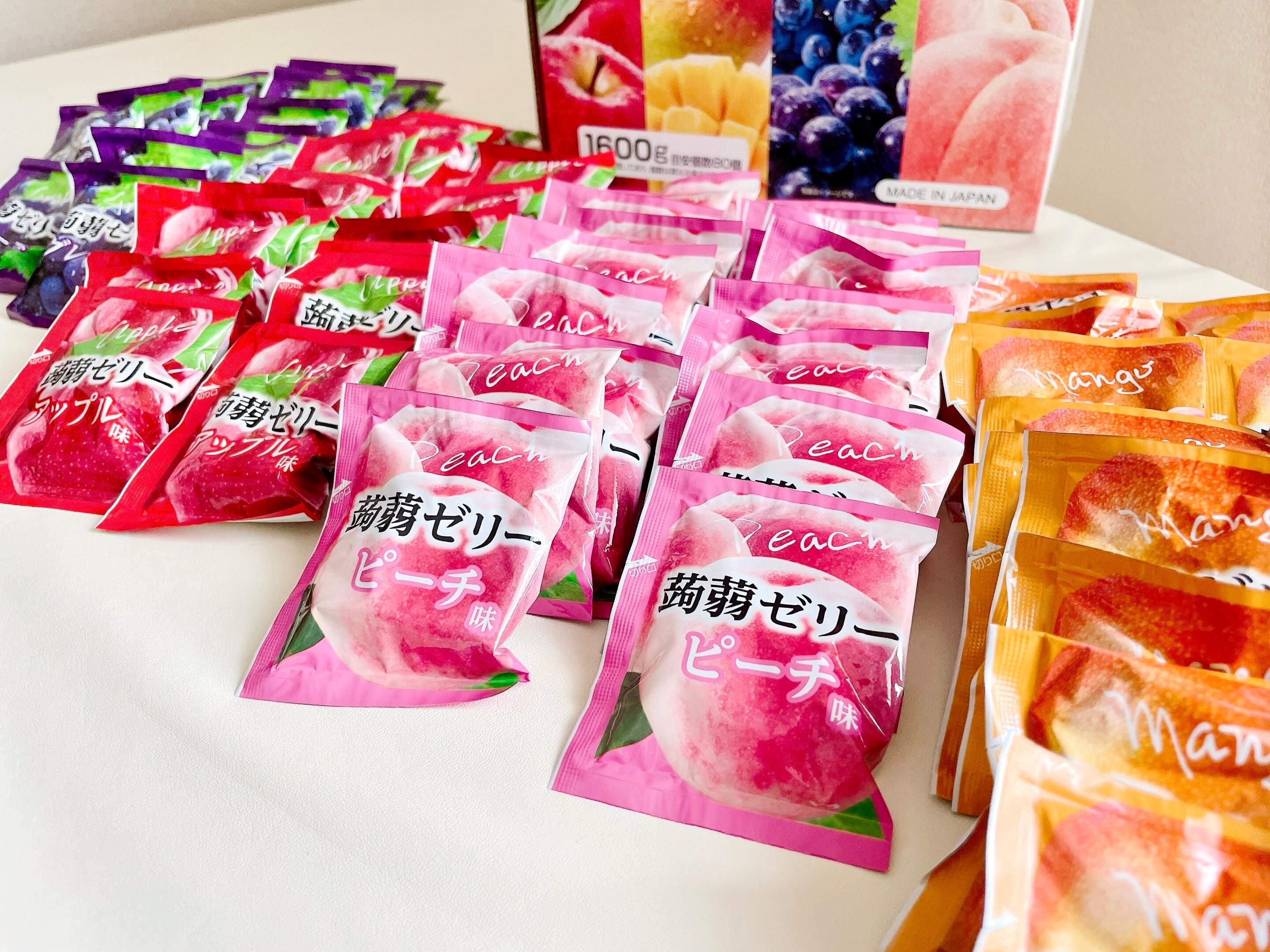 4種のフルーツ こんにゃくゼリー 80個入り