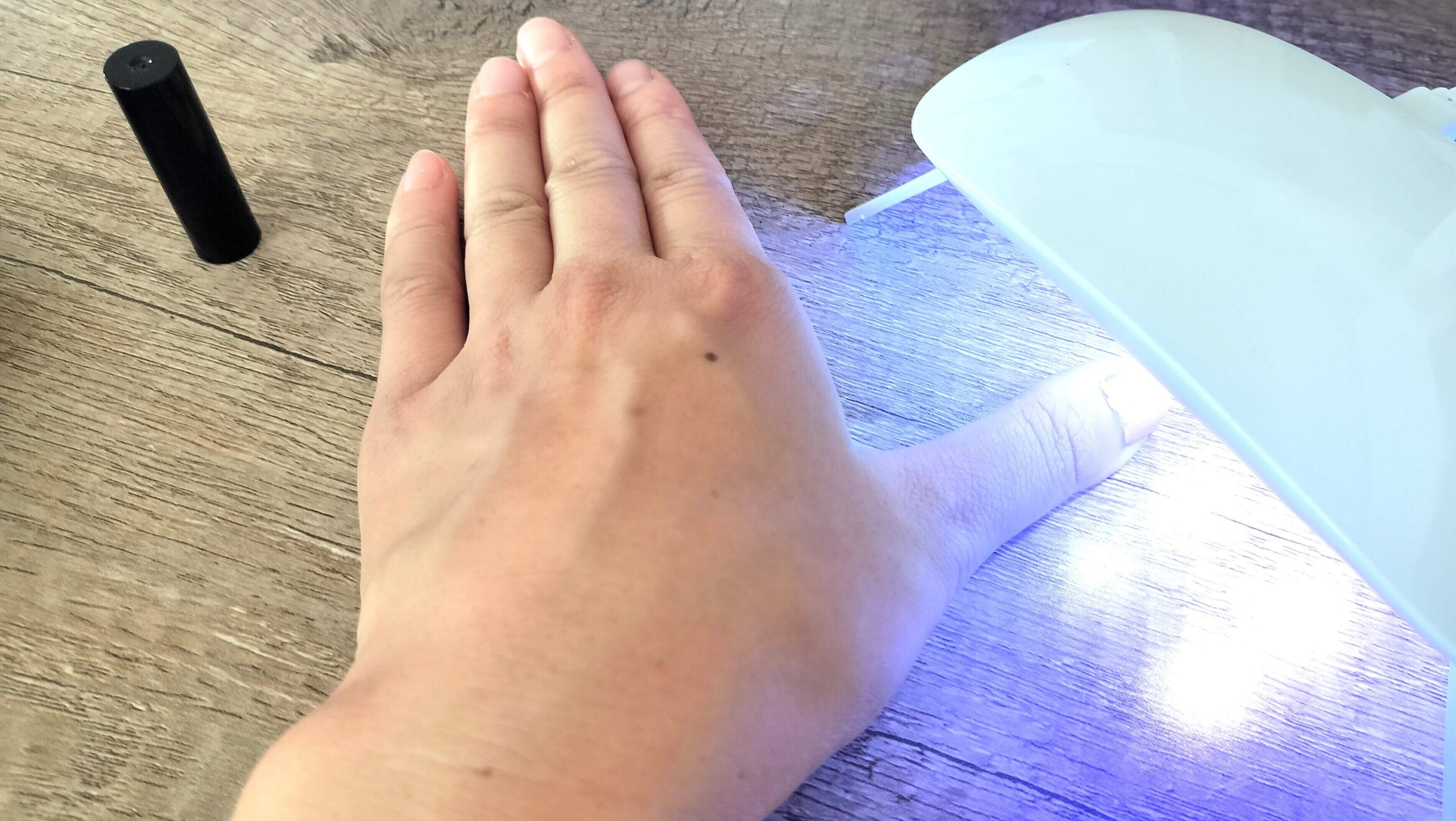 硬化している様子