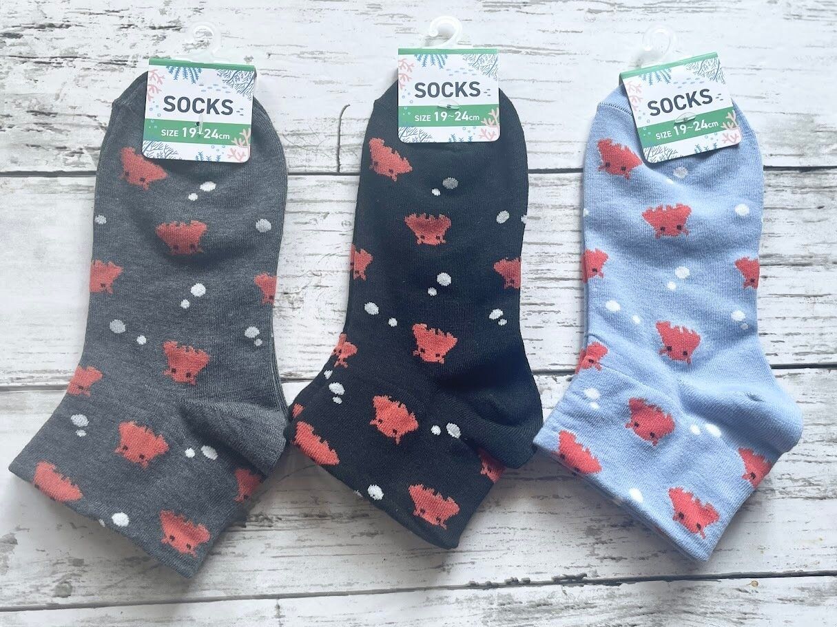 メンダコ柄のくつした