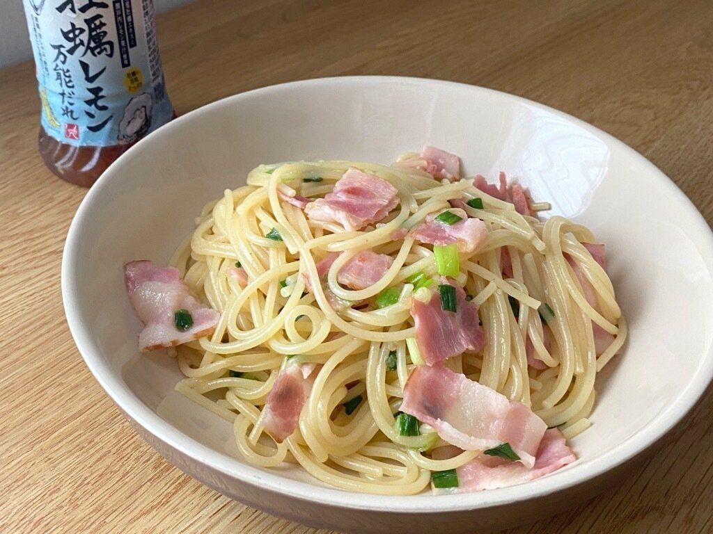 牡蠣レモン万能だれでつくったパスタ