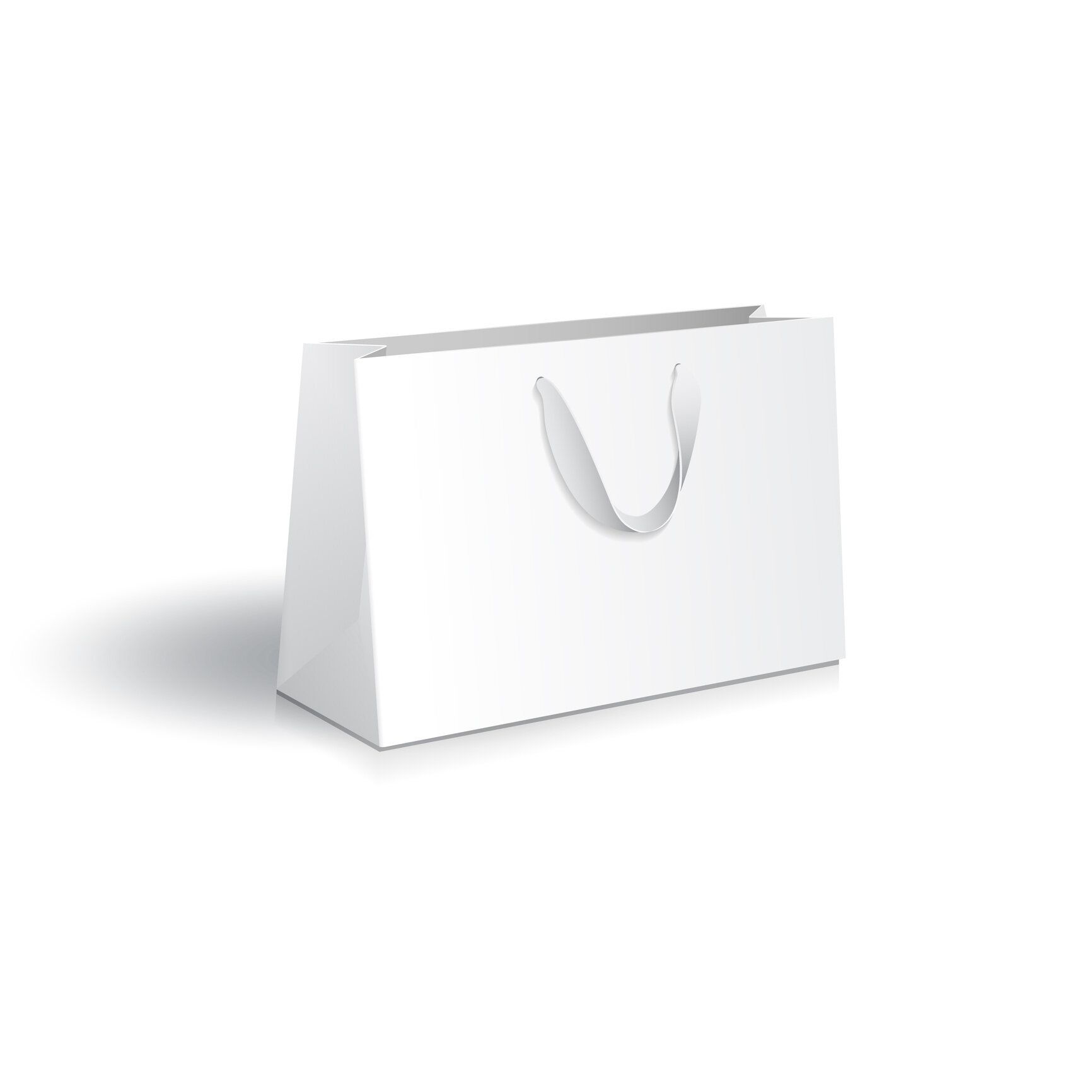 白いリボンが付いた紙袋