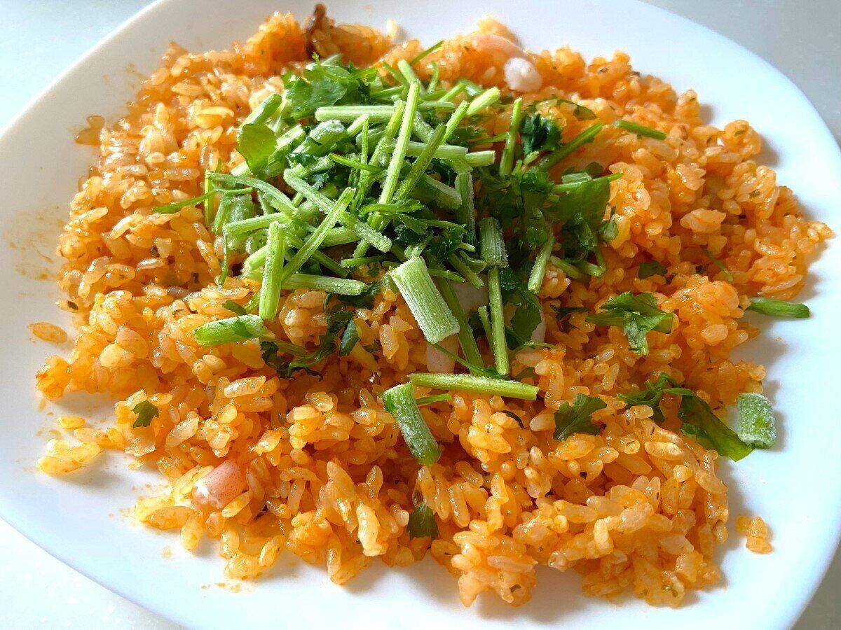 パクチーのせて