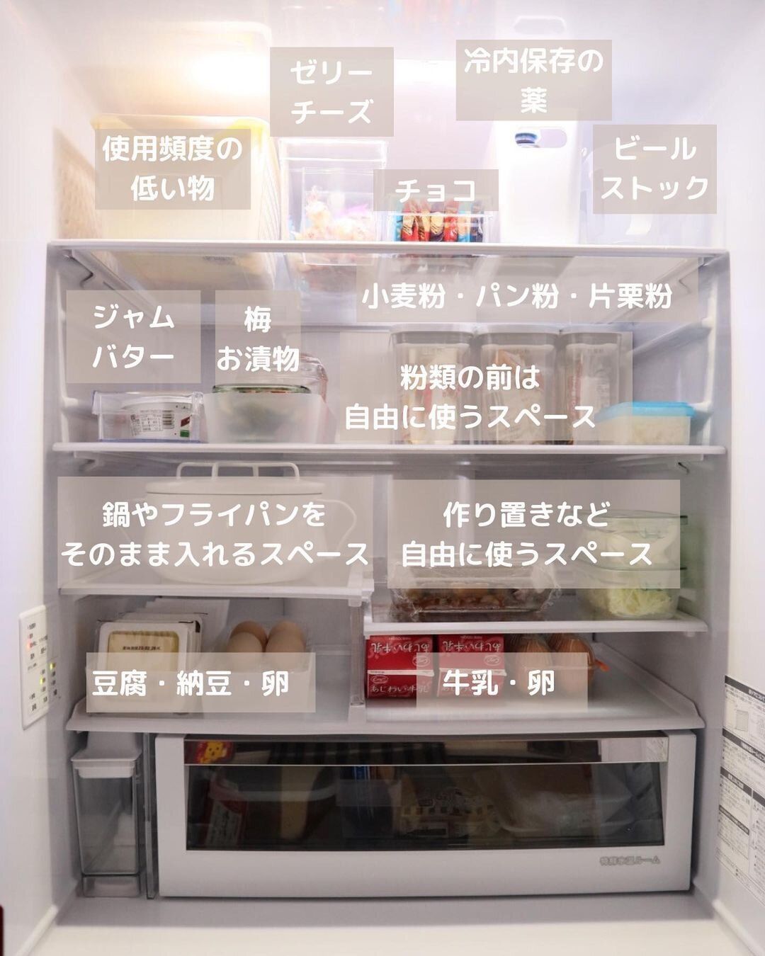 手の届くところは手前・奥で空間を分ける