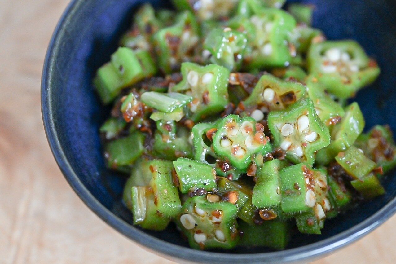 オクラのマーラージャン和え