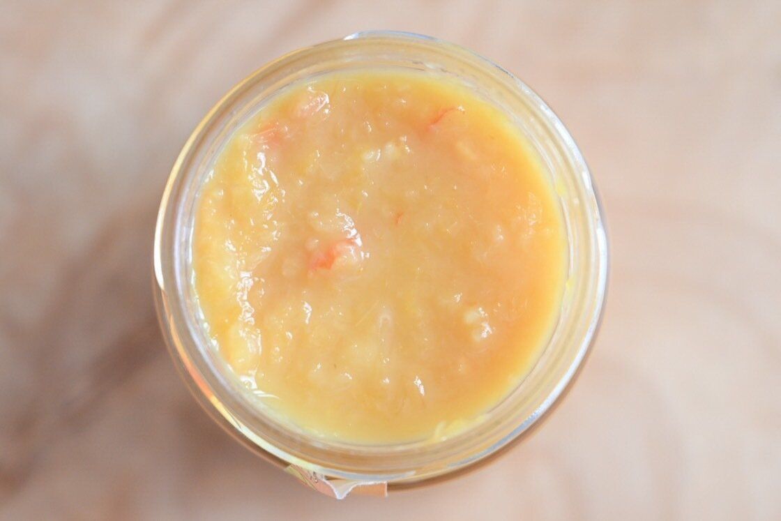 ガラス容器に入った「フルッタ・チェレスティーナ　オレンジマーマレード」