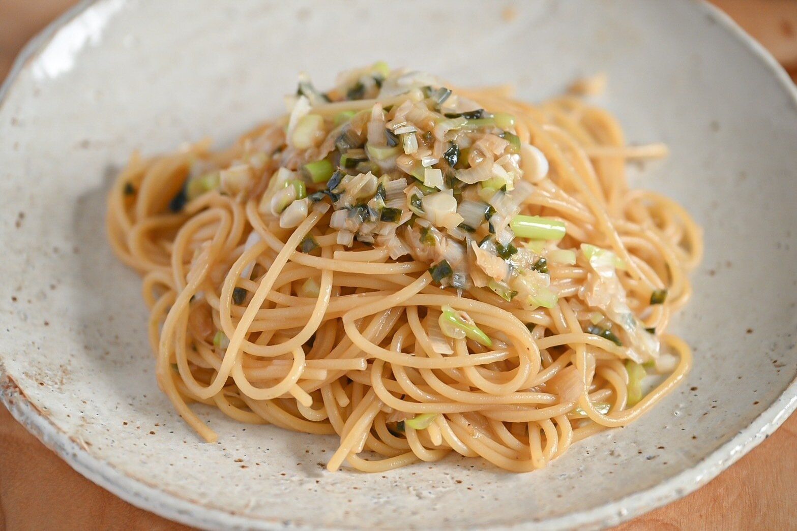 韓国海苔スープの素で作ったパスタ