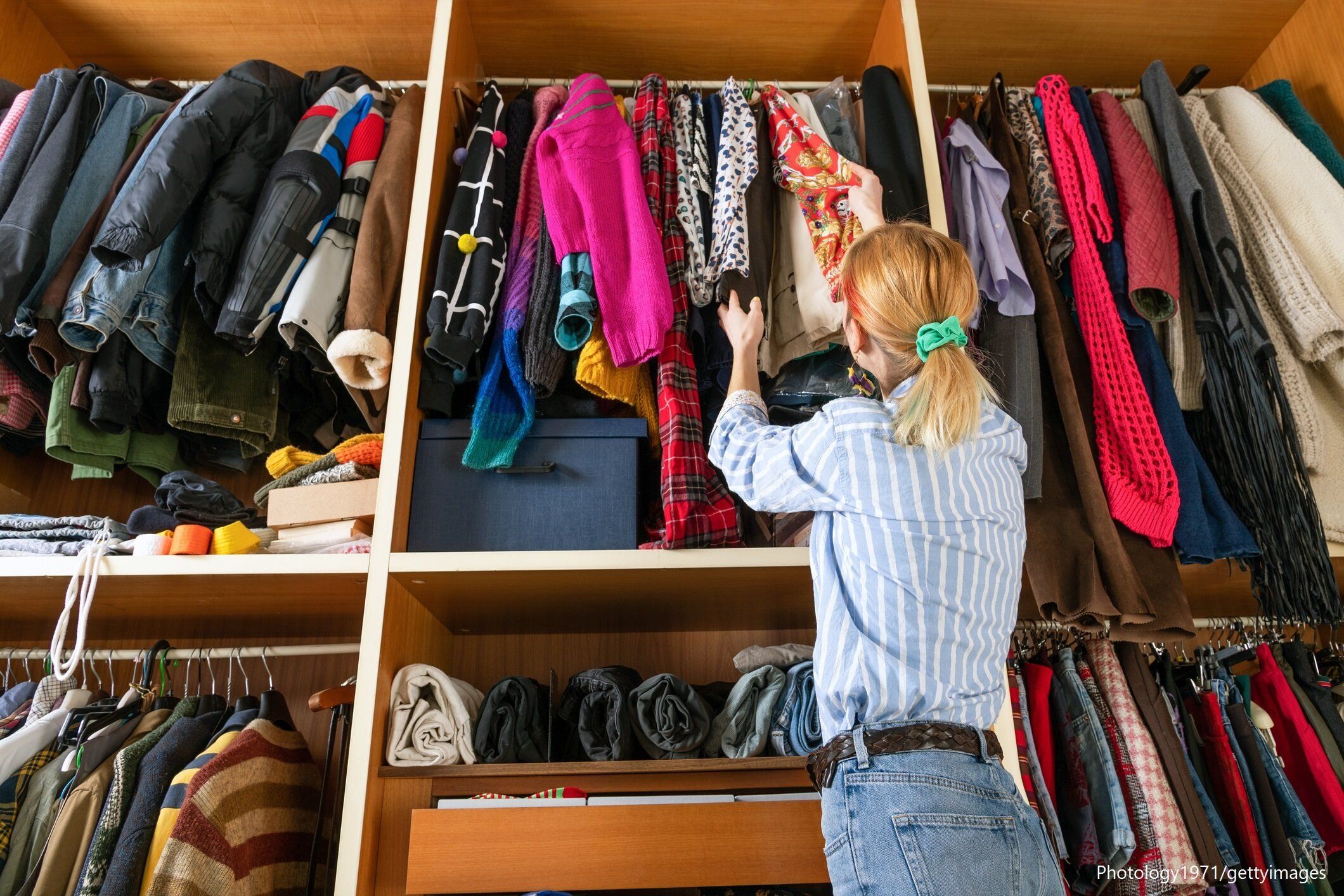 秋物衣類のサイズアウト品の整理