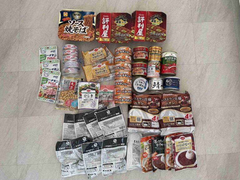 【我が家の防災】ローリングストックで何日生きていける?!我が家の食事ストックを紹介