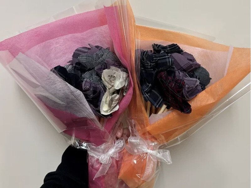 香里ヌヴェール学院中学校・高等学校(大阪府)の生徒が制作した花束