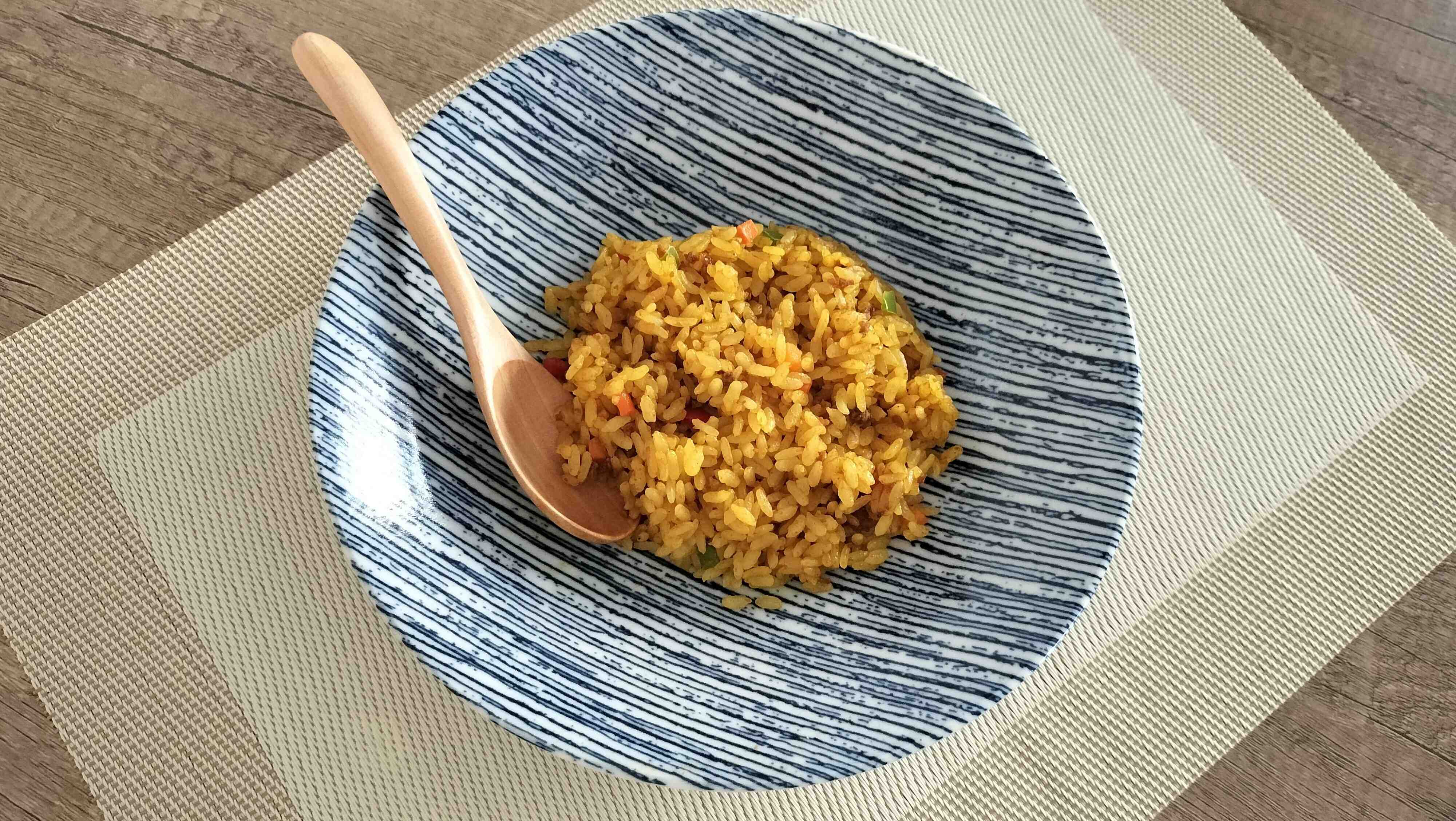 電子レンジて簡単ドライカレー