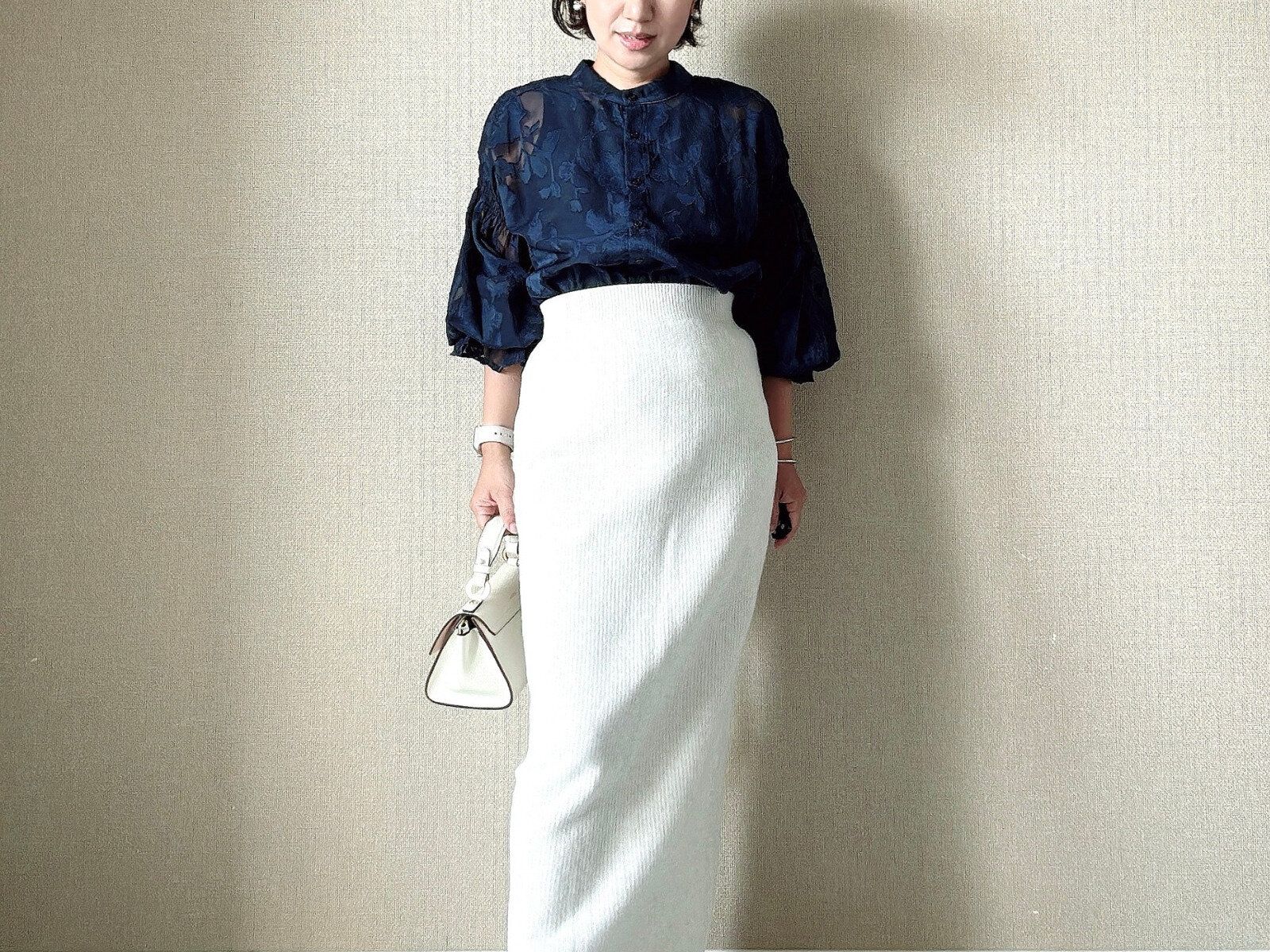 ユニクロ　3Dスフレヤーンスカート