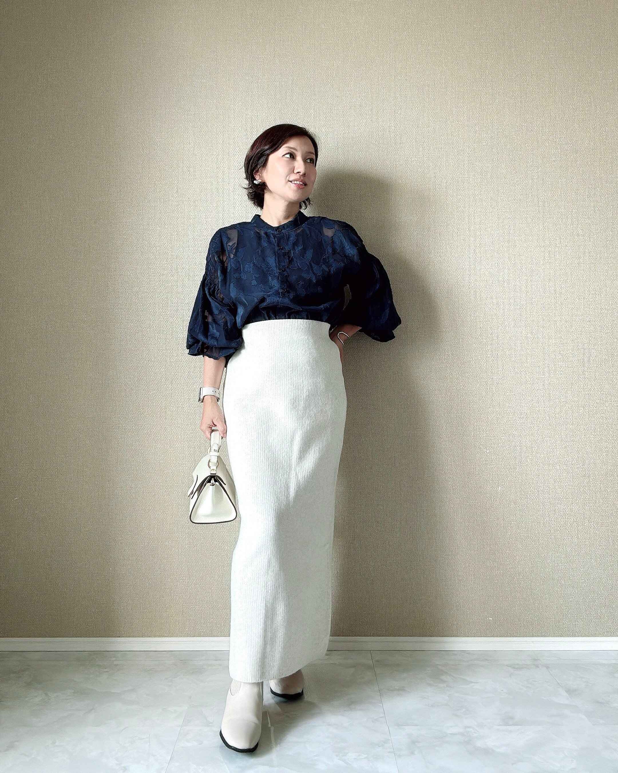 ユニクロ　3Dスフレヤーンスカート