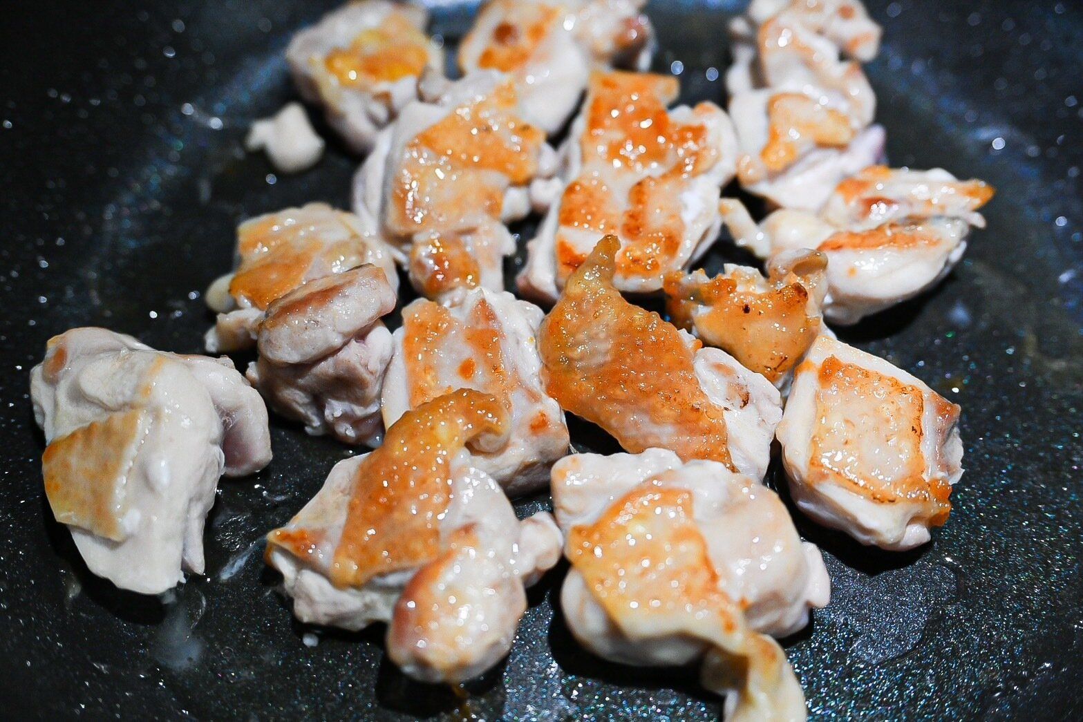 加熱した鶏もも肉