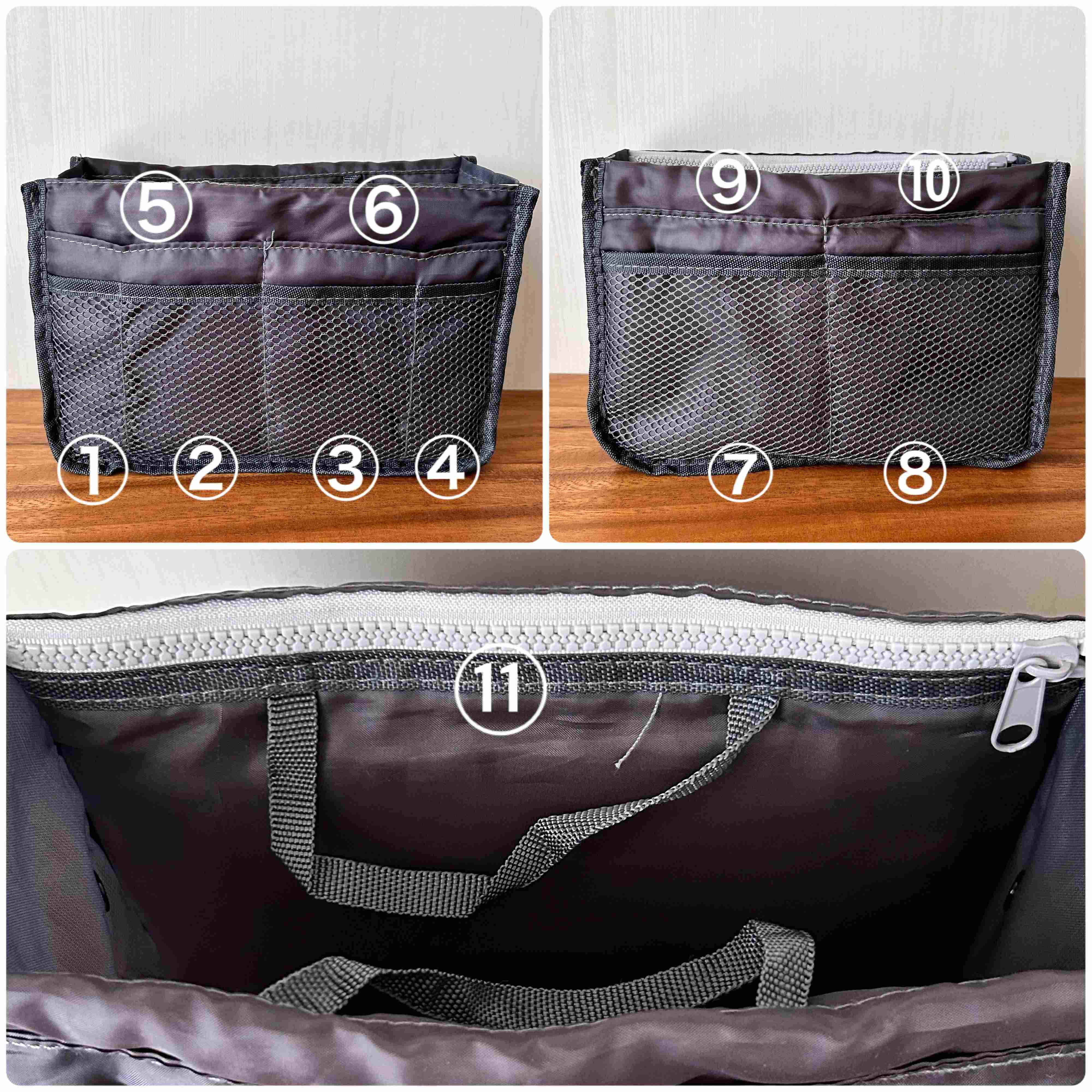 11コのポケットでたっぷり収納できる