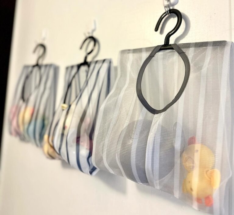 お風呂のおもちゃ収納！【ダイソー】「子どもたちも自分で片付けてくれるようになった」アイデア紹介