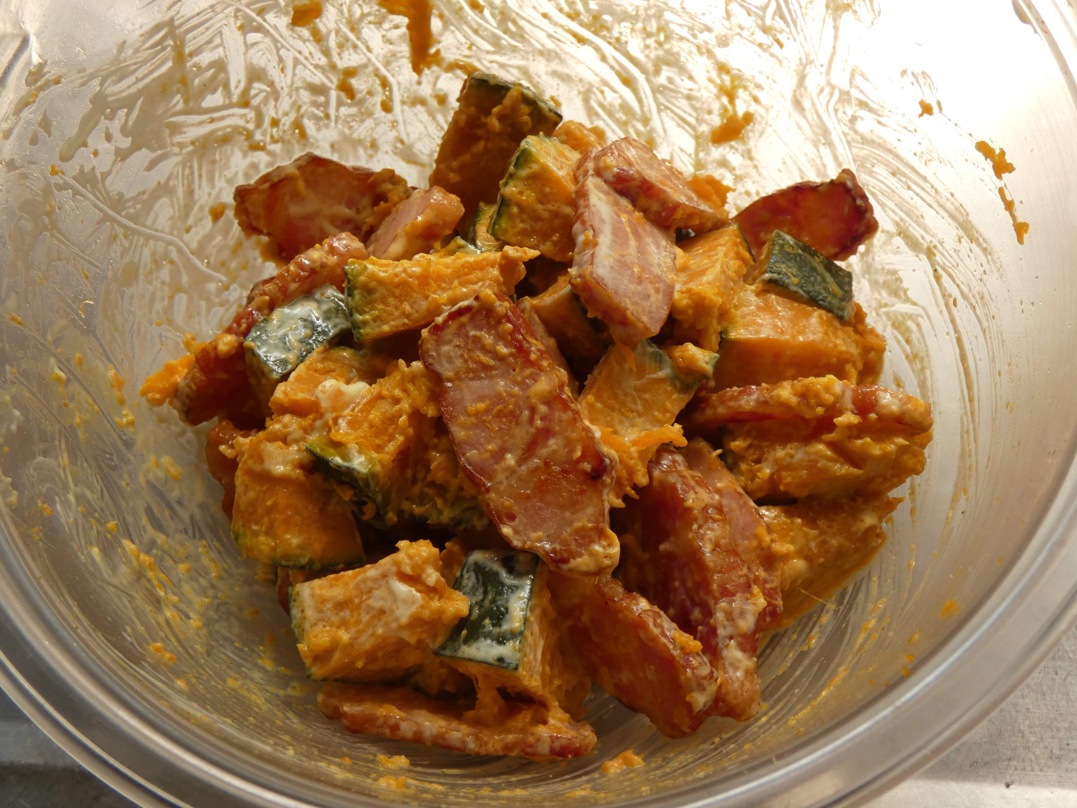 ベーコンとかぼちゃのサラダ