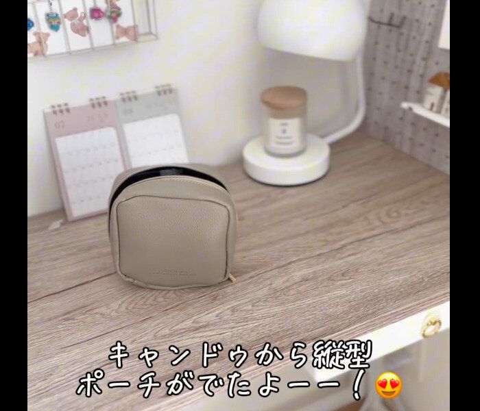 【キャンドゥ】見やすくて便利！スクエアポーチ