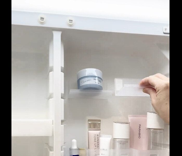 【セリア】簡単に棚がつくれる!洗面台トレー