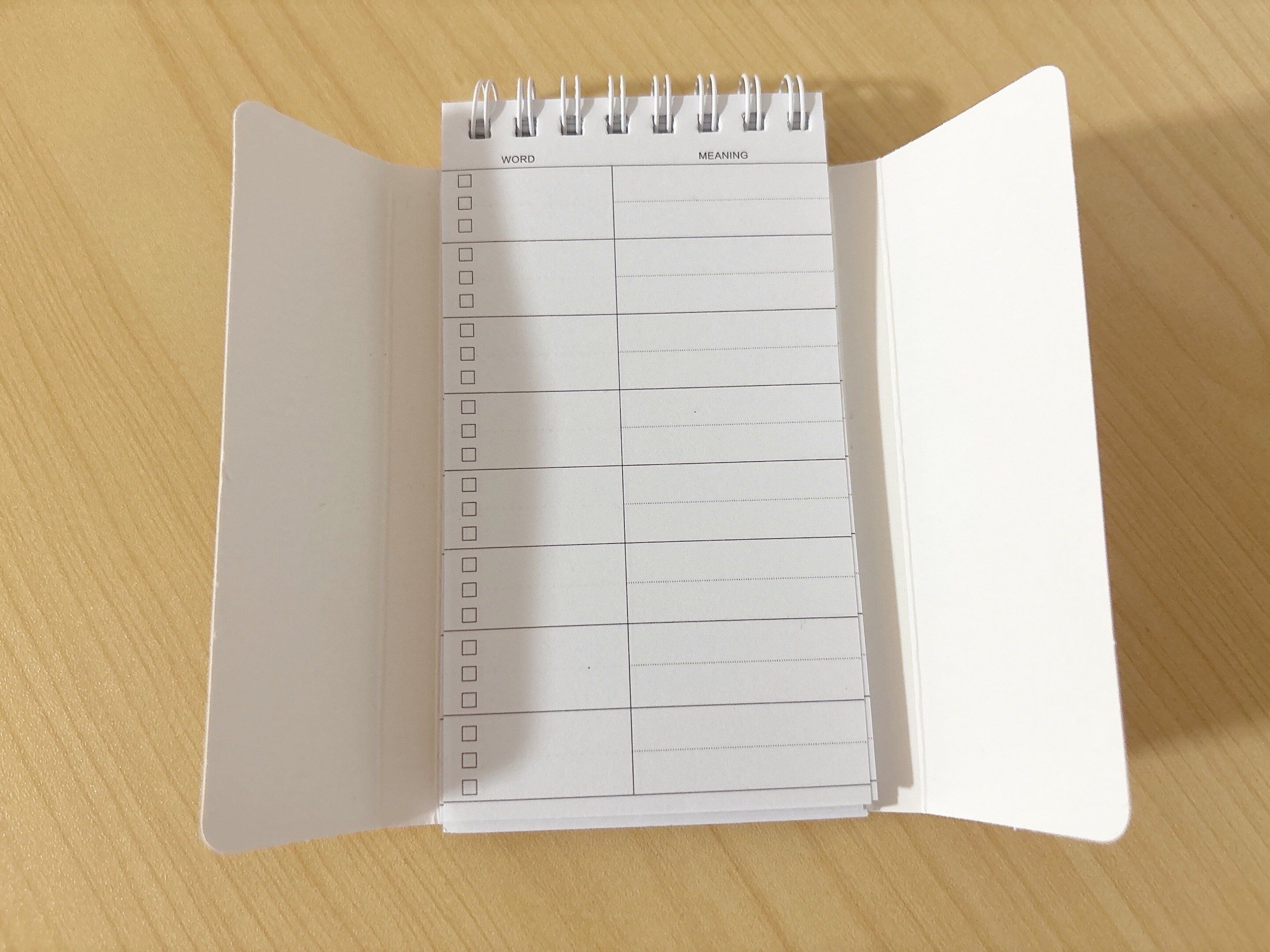 セリア暗記帳手帳型