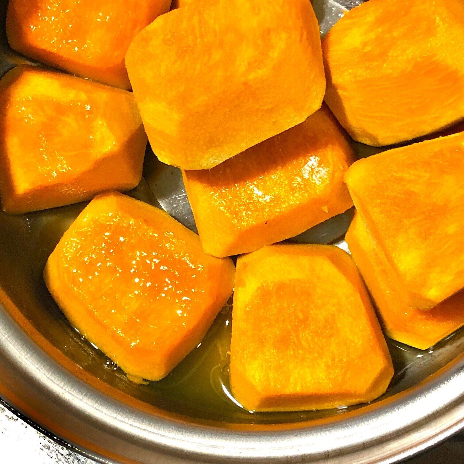 カボチャから水分が出た