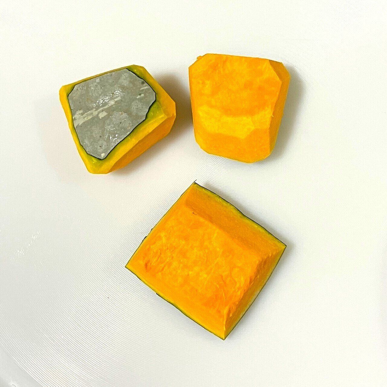 面取りをしたカボチャ