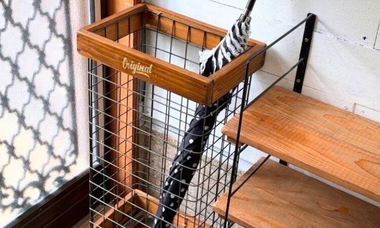 作ってよかった！【セリア】既製品よりもDIY派！機能性もすごいおしゃれな傘立て教えます