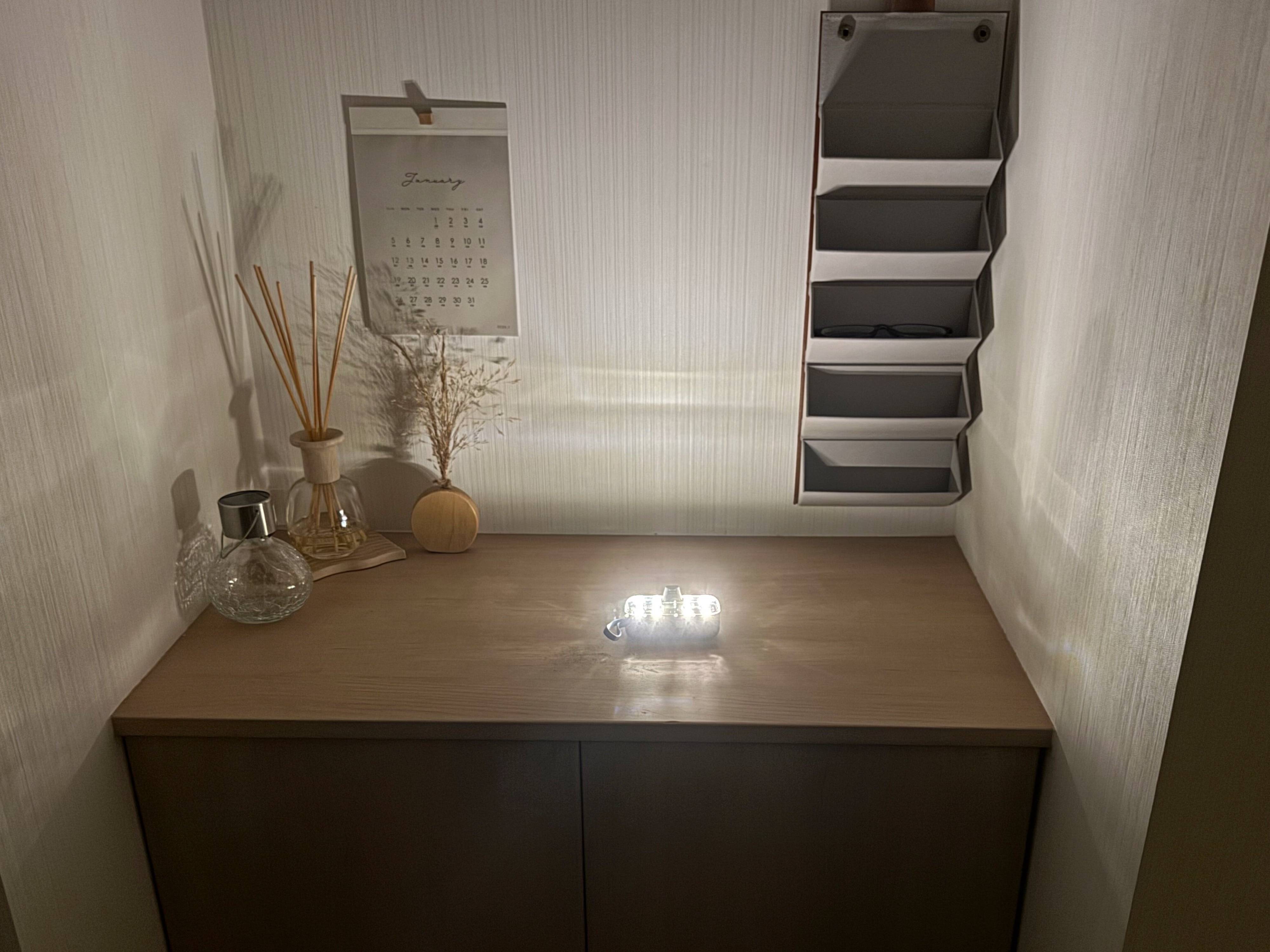 LEDライト付きで防災アイテムにもなる