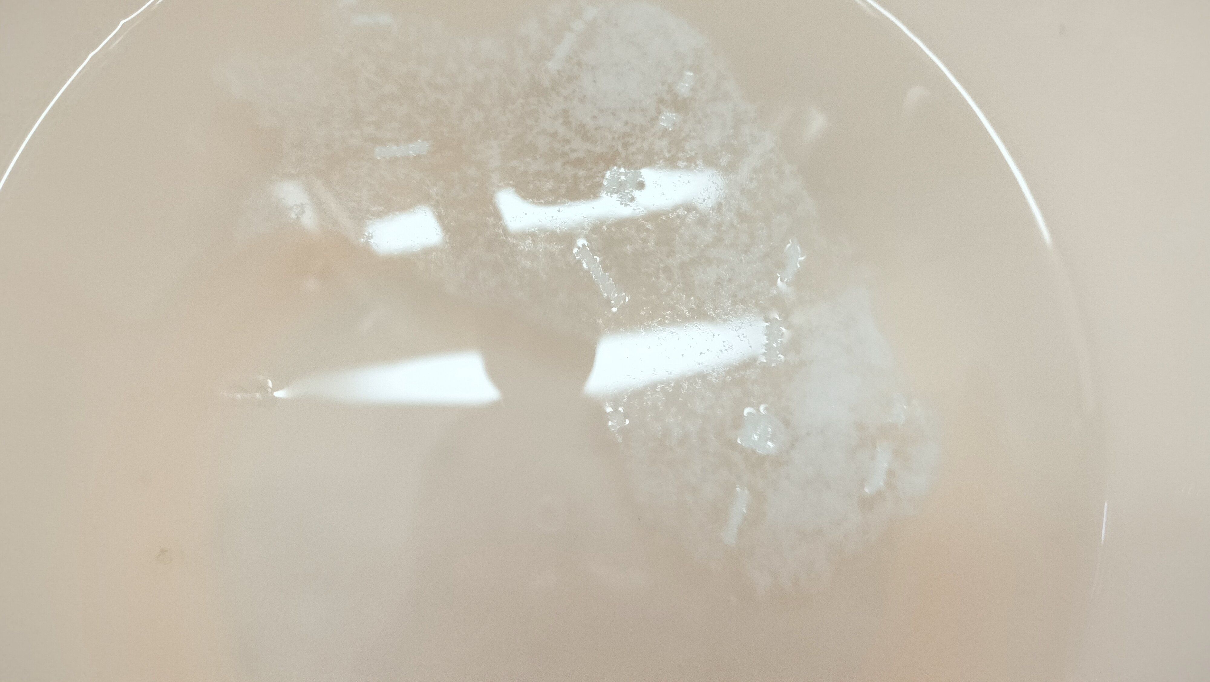 水に素早く溶ける様子