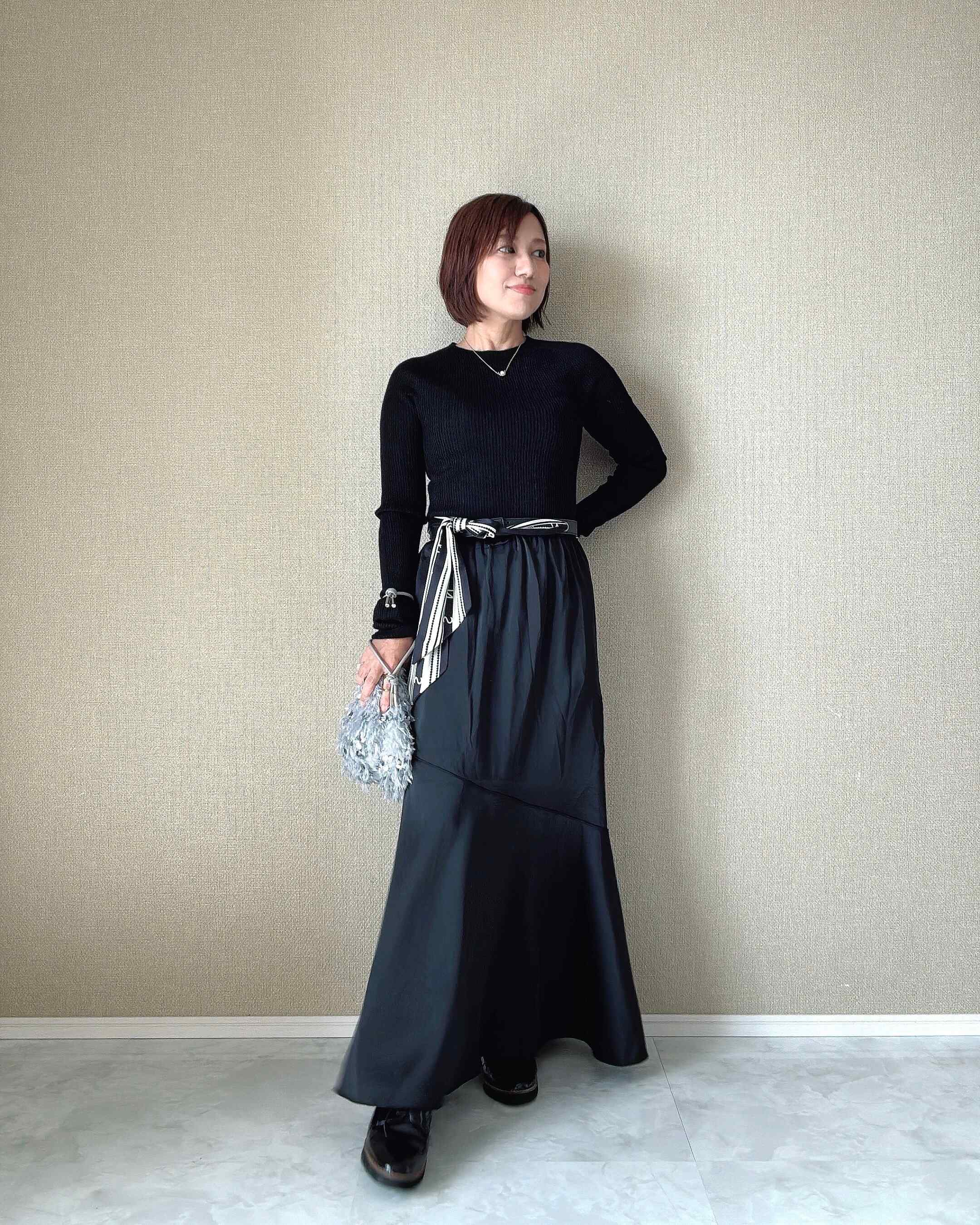 3Dメリノブレンドリブセーター