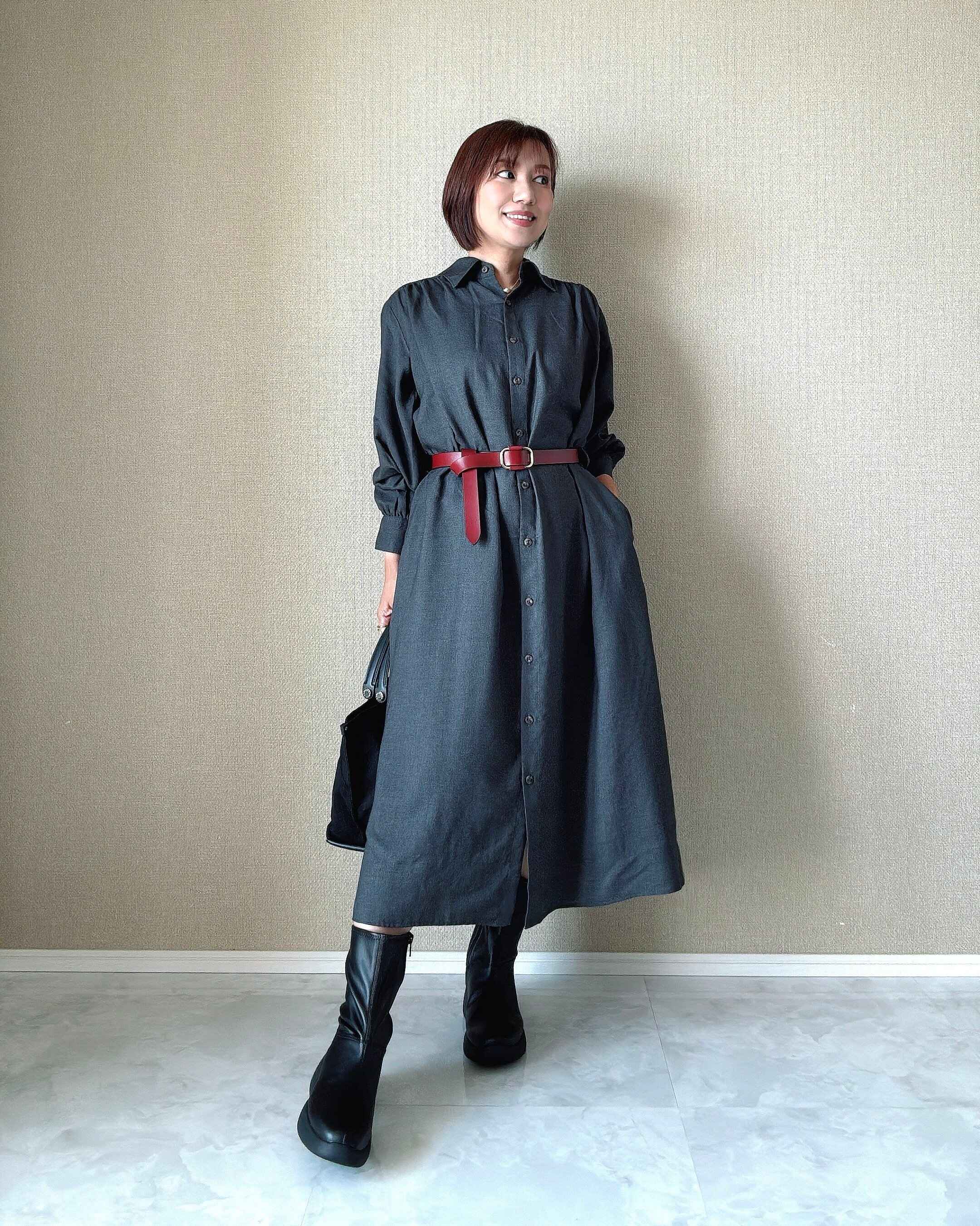 ユニクロ　シャツワンピース